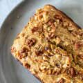 Sweet Plantain Bread topped with walnuts